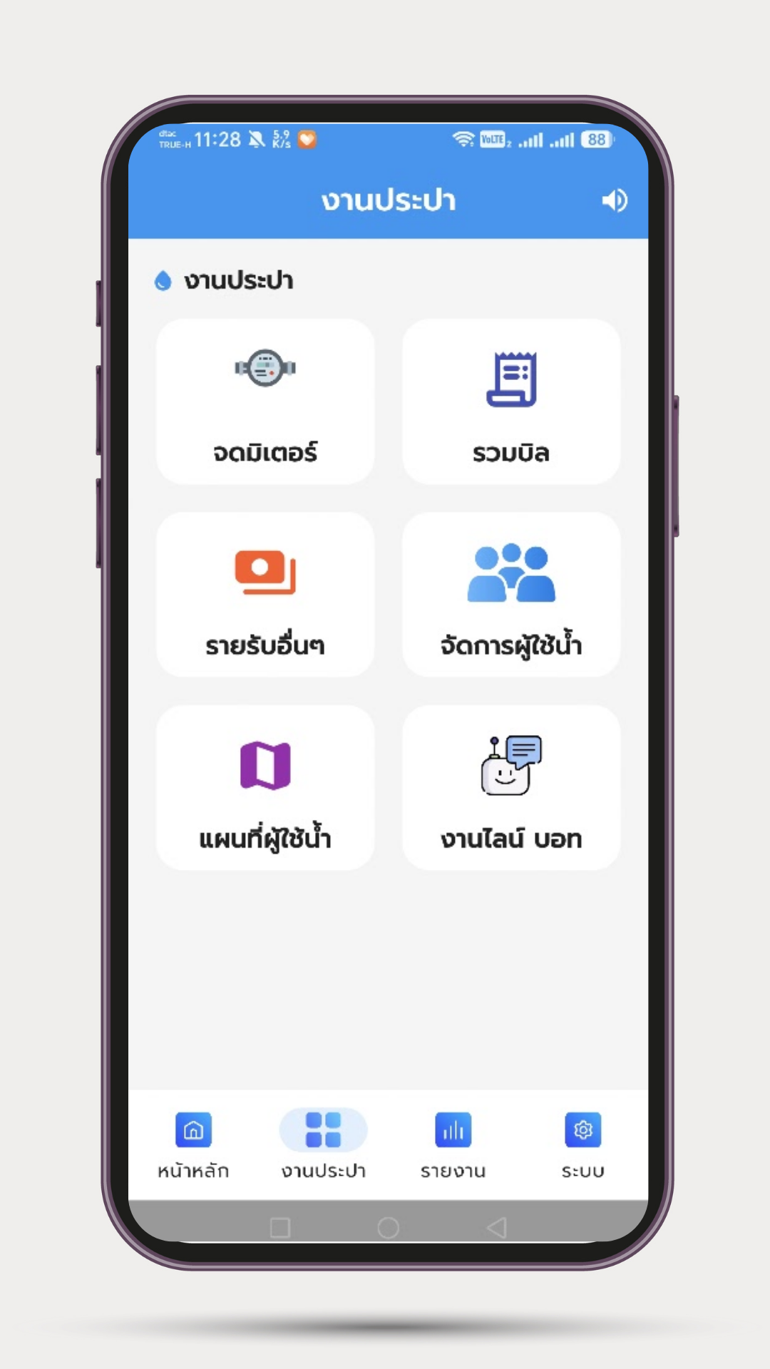 เมนูงานประปา